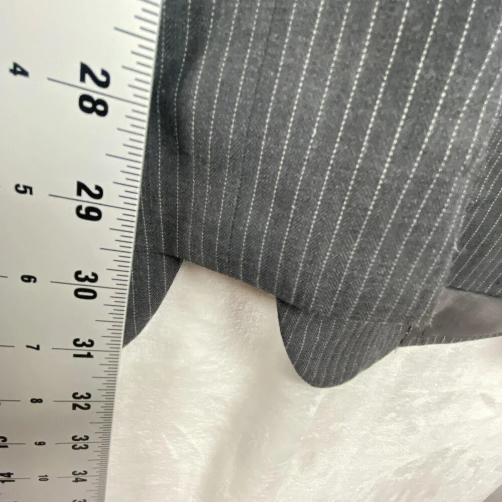 Tommy Hilfiger Suit Jacket Mens 40R Gray Pinstripe 100% Wool 2 Button Blazer